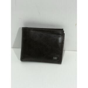 DOCKERS MEN'S RFID-BLOCKING EXTRA CAPACITY SLIM BIFOLD LEATHER WALLET BROWN
